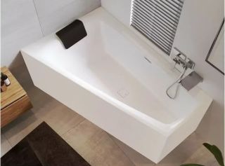 Акриловая ванна Riho Still Smart Fall Plug and Play B101015005 R заполнение через перелив 170х110см белый